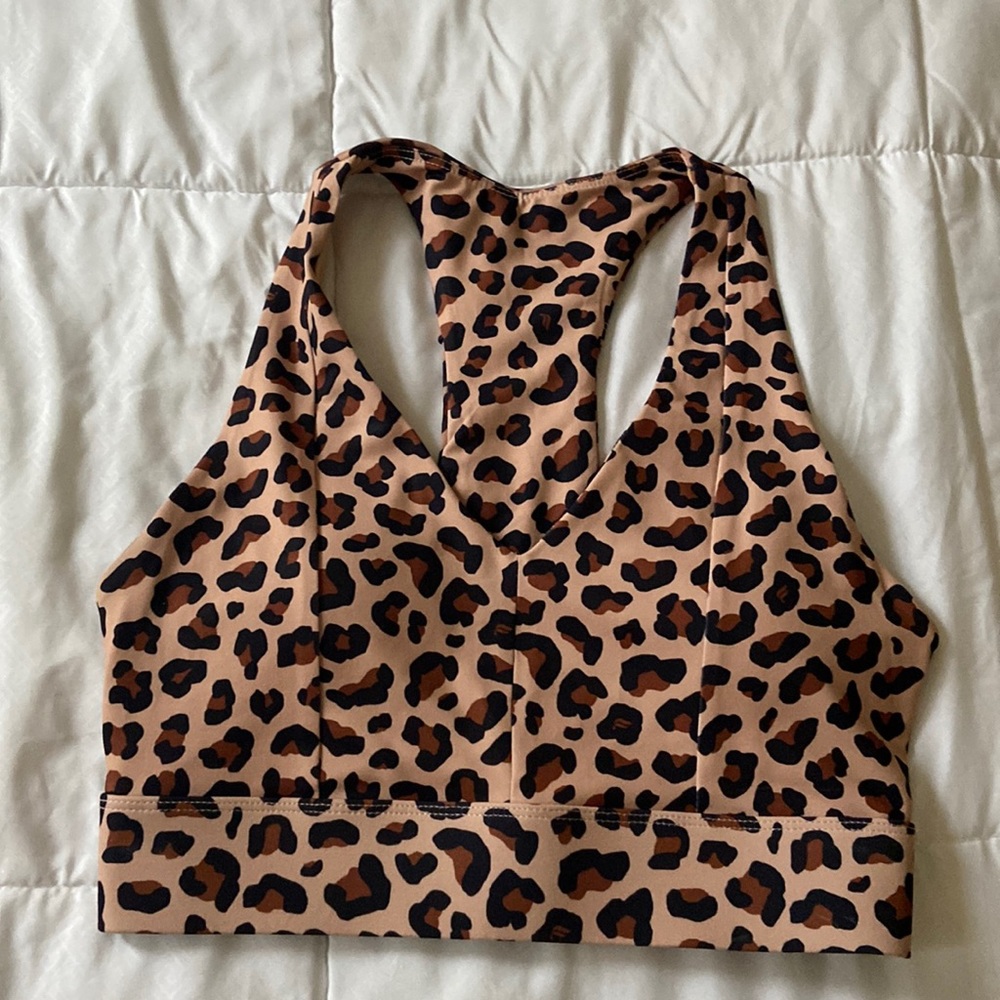 Leopard print workout set